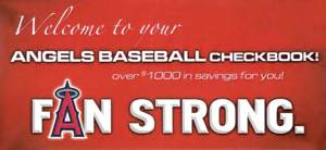 Inside Cover Angels Sports Checkbook